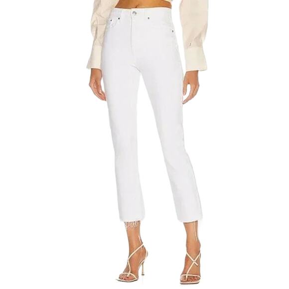 GRLFRND Button Fly Karolina High Rise Straight Crop in Brentwood Size 28 - Picture 1 of 6